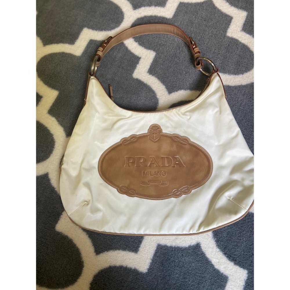 Prada Hobo Bag with Leather Logo